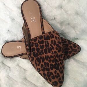 Renvy Leopard Print Women's Mules